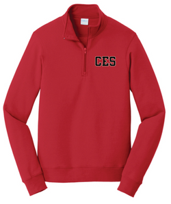 Clarkson Elementary School Fleece Quarter Zip (Adult- Red or Black)
