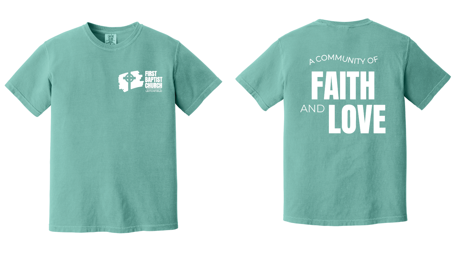 Comfort Colors FBC Adult T-Shirt/Long Sleeve Shirt (Seafoam)