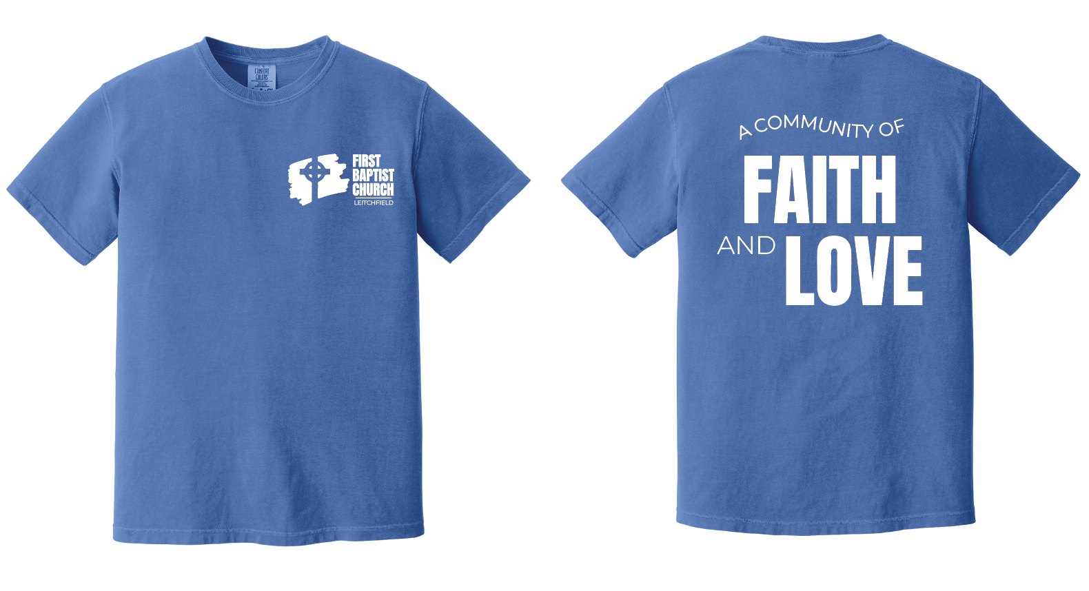 Comfort Colors FBC Adult T-Shirt/Long Sleeve Shirt (Flo Blue)
