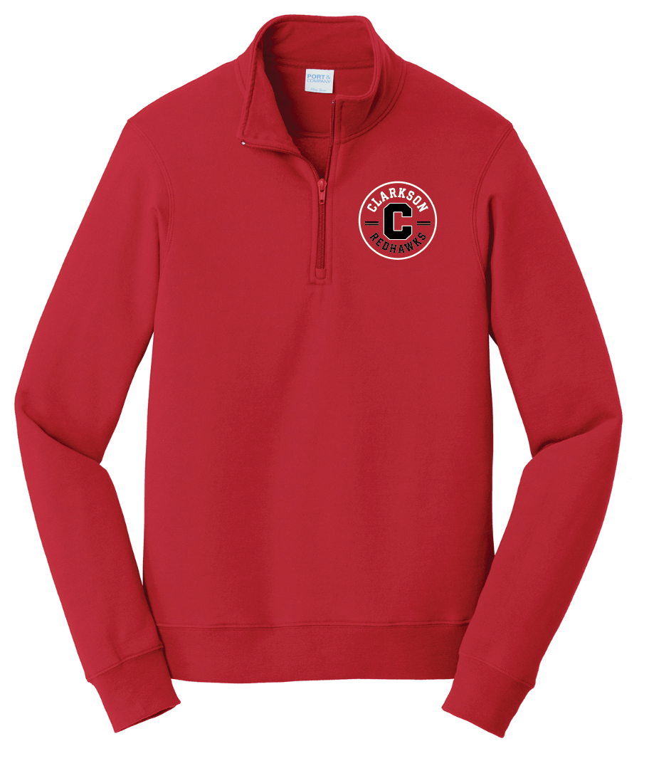 Clarkson Elementary School Fleece Quarter Zip (Adult- Red or Black)
