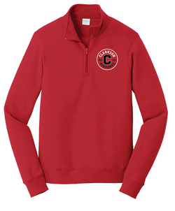 Clarkson Elementary School Fleece Quarter Zip (Adult- Red or Black)
